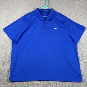 Nike Dri-Fit Short Sleeve Polo Golf Shirt Men's 4XL Blue Athletic